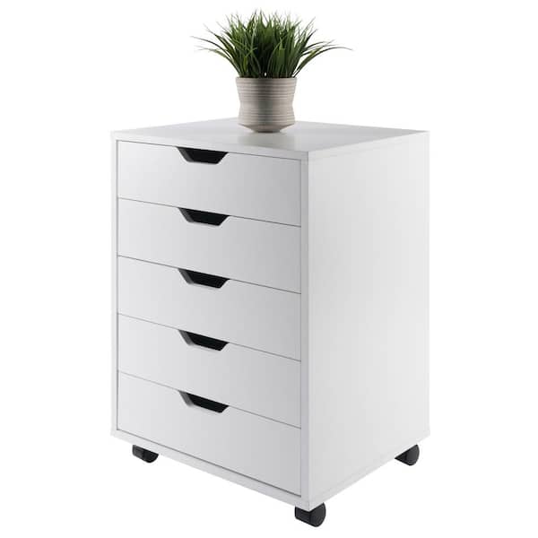 Halifax White 5-Drawer Cabinet Cart 10519 - The Home Depot