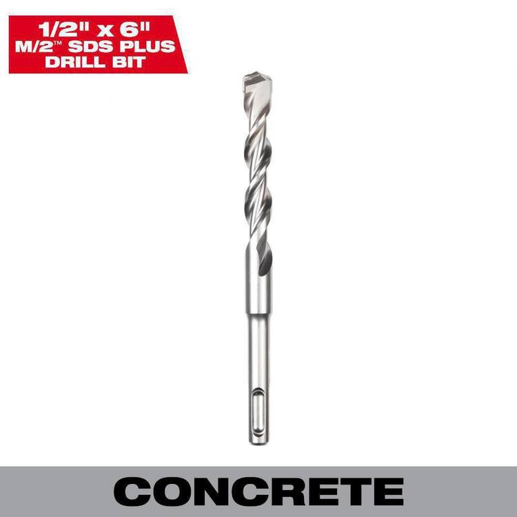 Milwaukee 1/2 in. x 6 in. 2Cutter SDSPLUS Carbide Drill Bit Home