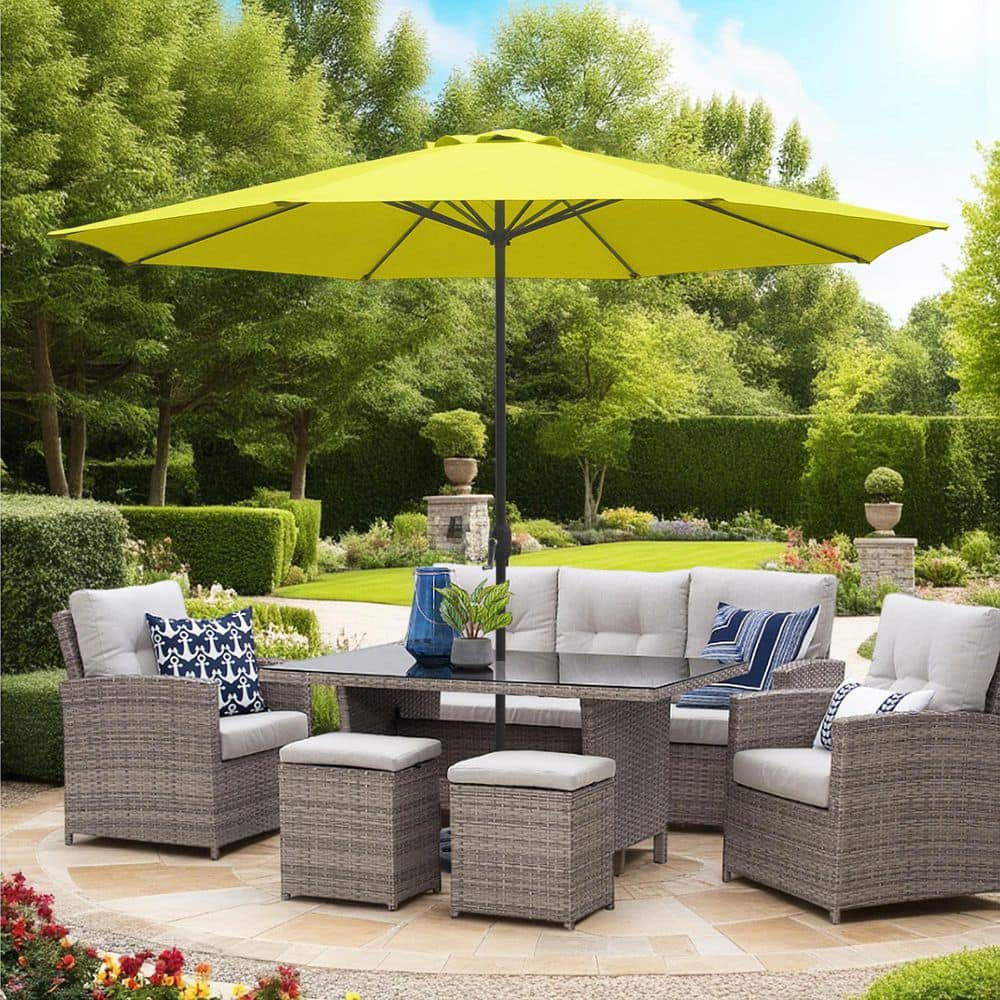 11 ft. Steel Market Crank Patio Umbrella in Yellow price history on PriceWatchPro