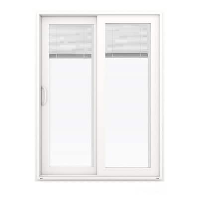 Jeld Wen 60 In X 80 V 4500 White Vinyl Left Hand Full Lite Sliding Patio Door W Internal Blinds Thdjw155900239 The Home Depot Jeld Wen 60 In X 80 V 4500 White, Patio Doors With Blinds Between The Glass Home Depot