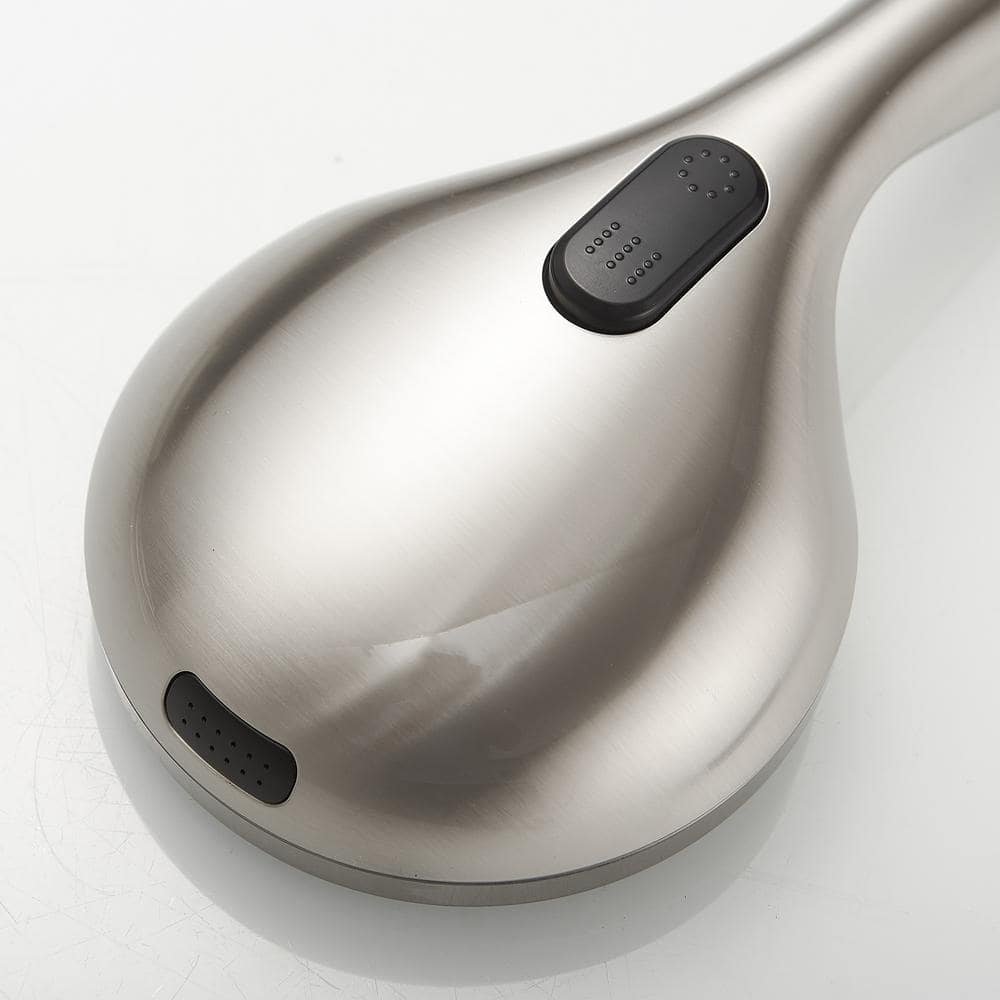 Brushed Nickel Dual Shower Head with Handheld and Filter