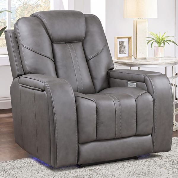 Steve Silver Daniel Gray Leather Standard Recliner DAE800C - The