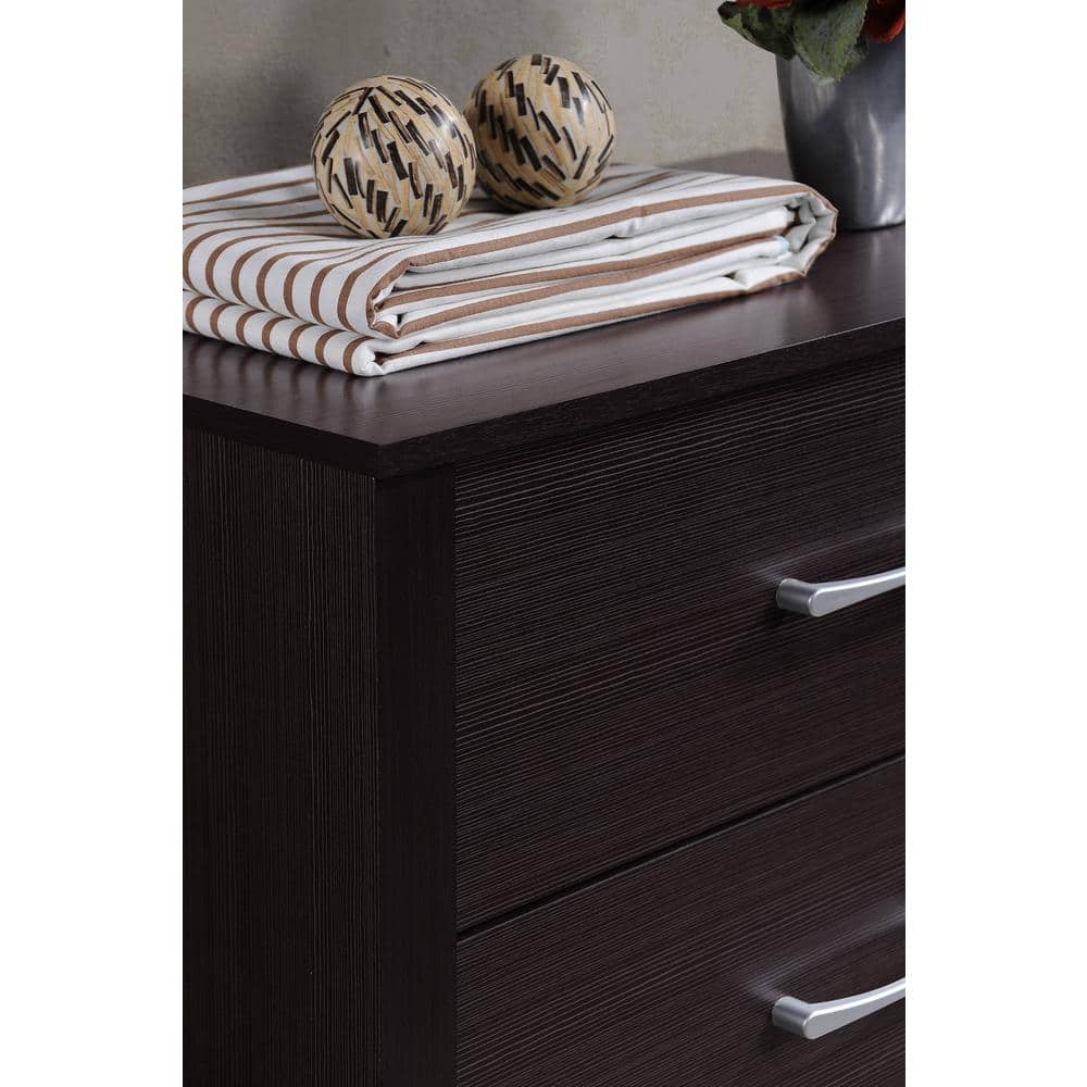 Sleek Chocolate 4-Drawer Chest with Soft Close and Roller Mechanism