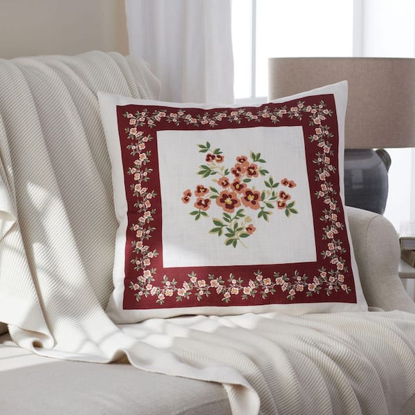 Company Cotton Suhana Decorative Brick 20 in. L x 20 in. W Throw Pillow Cover