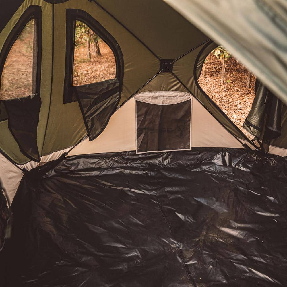 Alpine Green 3-Person Pop-Up Camping Tent with Vestibule