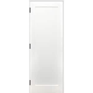 32 in. x 80 in. Shaker Unfinished 1-Panel All wood Construction Primed Pine Reversible Single Prehung Interior Door