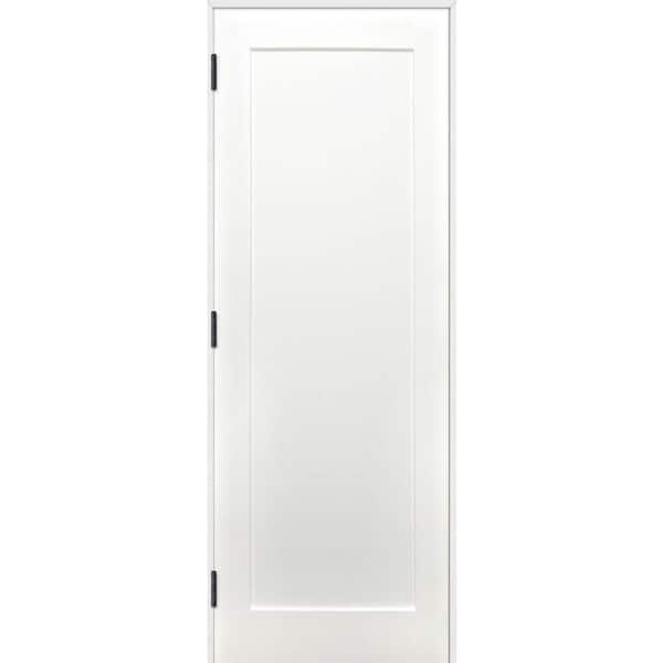 32 in. x 80 in. Shaker Unfinished 1-Panel All wood Construction Primed Pine Reversible Single Prehung Interior Door
