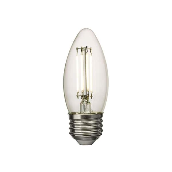5-Watt Equivalent B11 Shape E26 Base Dimmable Clear LED Light Bulb 3000K Warm White (1-Pack)