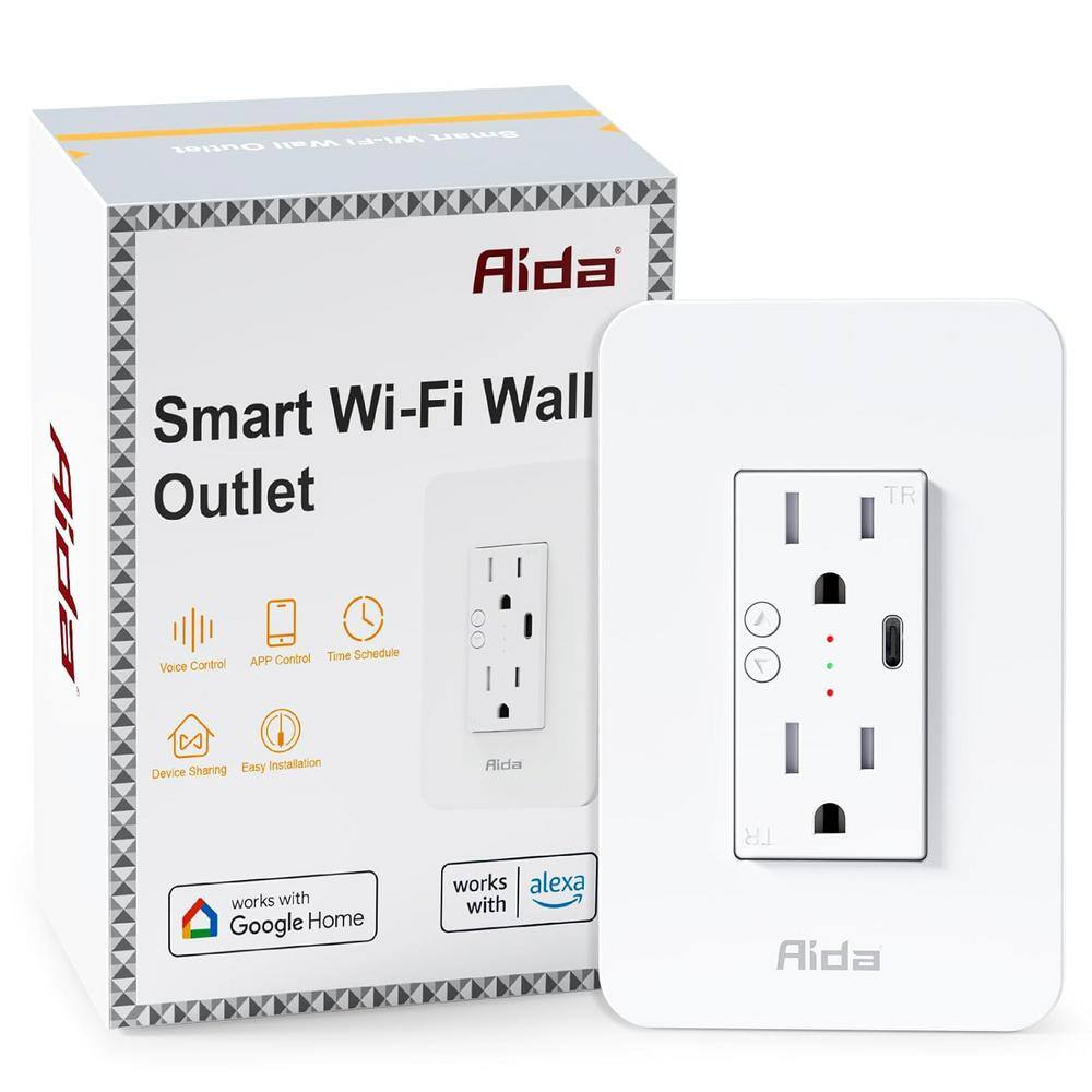 Internet Router Outlet Lukyamzn 15A Receptacle, Tamper Resistant Smart Wi-Fi in-Wall Outlet ...