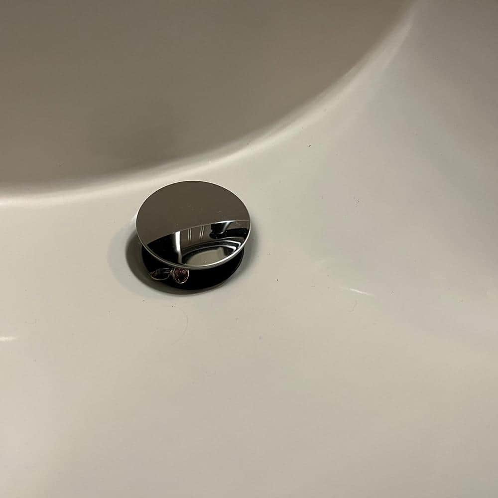 Polished Chrome Push Style Bathroom Sink Drain with ABS Body