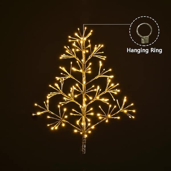 4.5ft 350 Tips Christmas Artificial Tree With Remote Timer 240 LEDs USB  String Light Xmas Holiday Decoration with 48 Christmas Tree Bag 