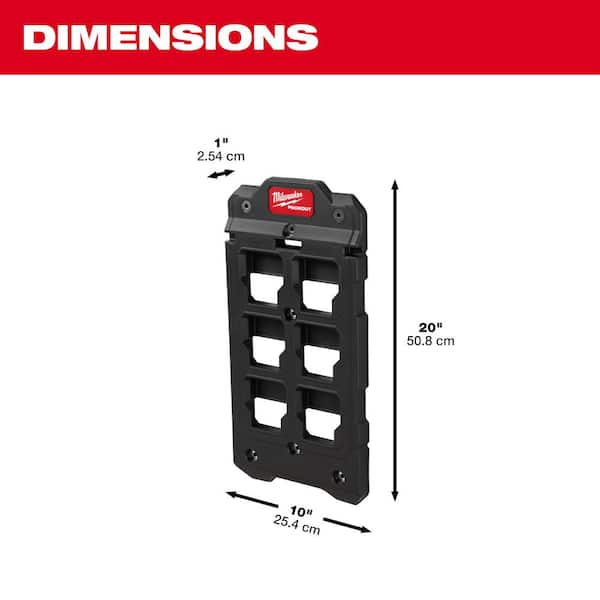 Milwaukee M18 18-Volt Lithium-Ion XC Extended Capacity 5.0 Ah Battery (2-Pack)  + PACKOUT Mounting Plate & M18 Battery Holder 48-11-1852PO - The Home Depot