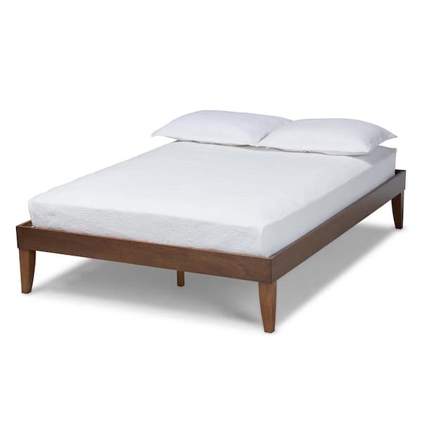 Baxton Studio Lucina Brown Twin Platform Bed Frame