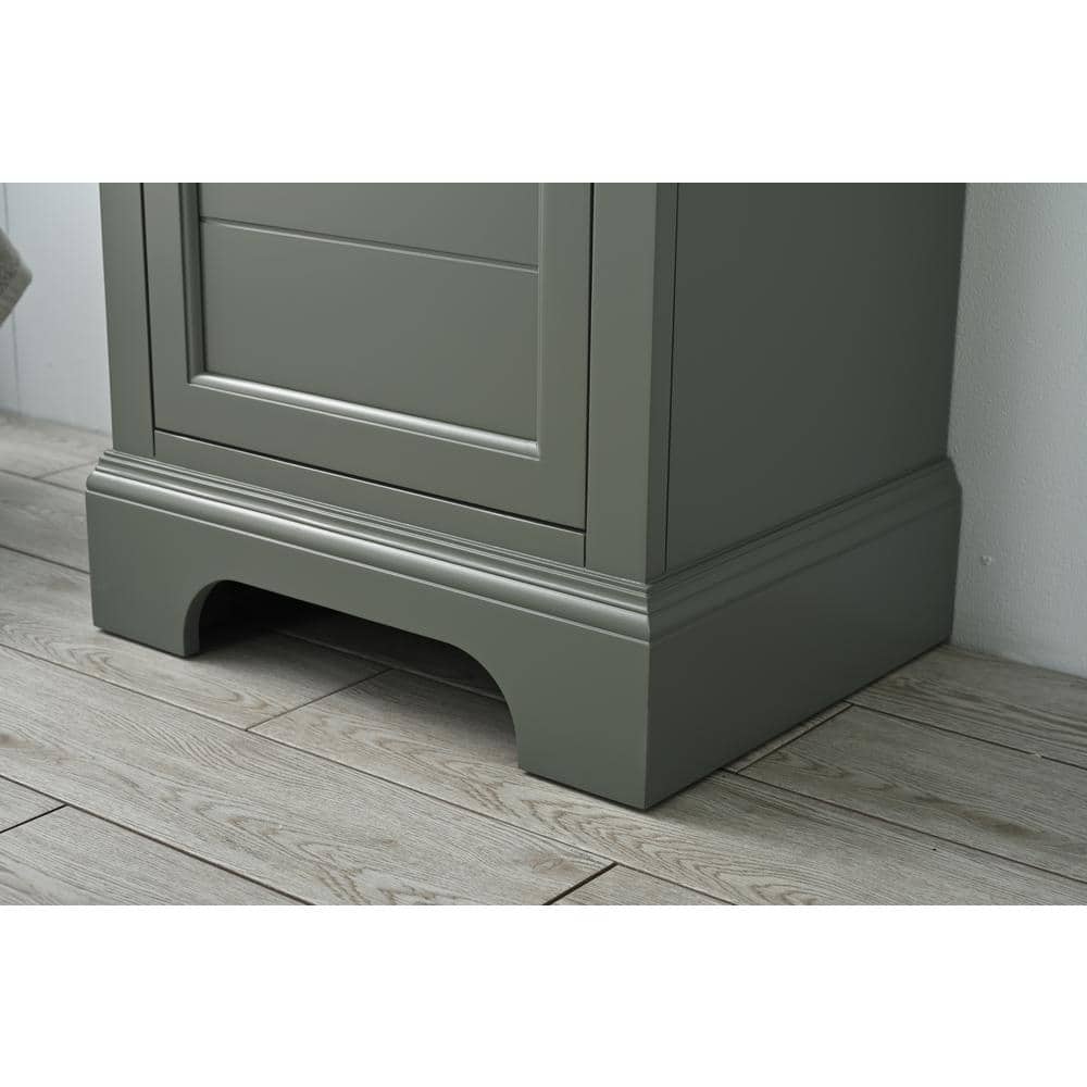 Vintage Green 20" Single Sink Bathroom Vanity with Ceramic Top