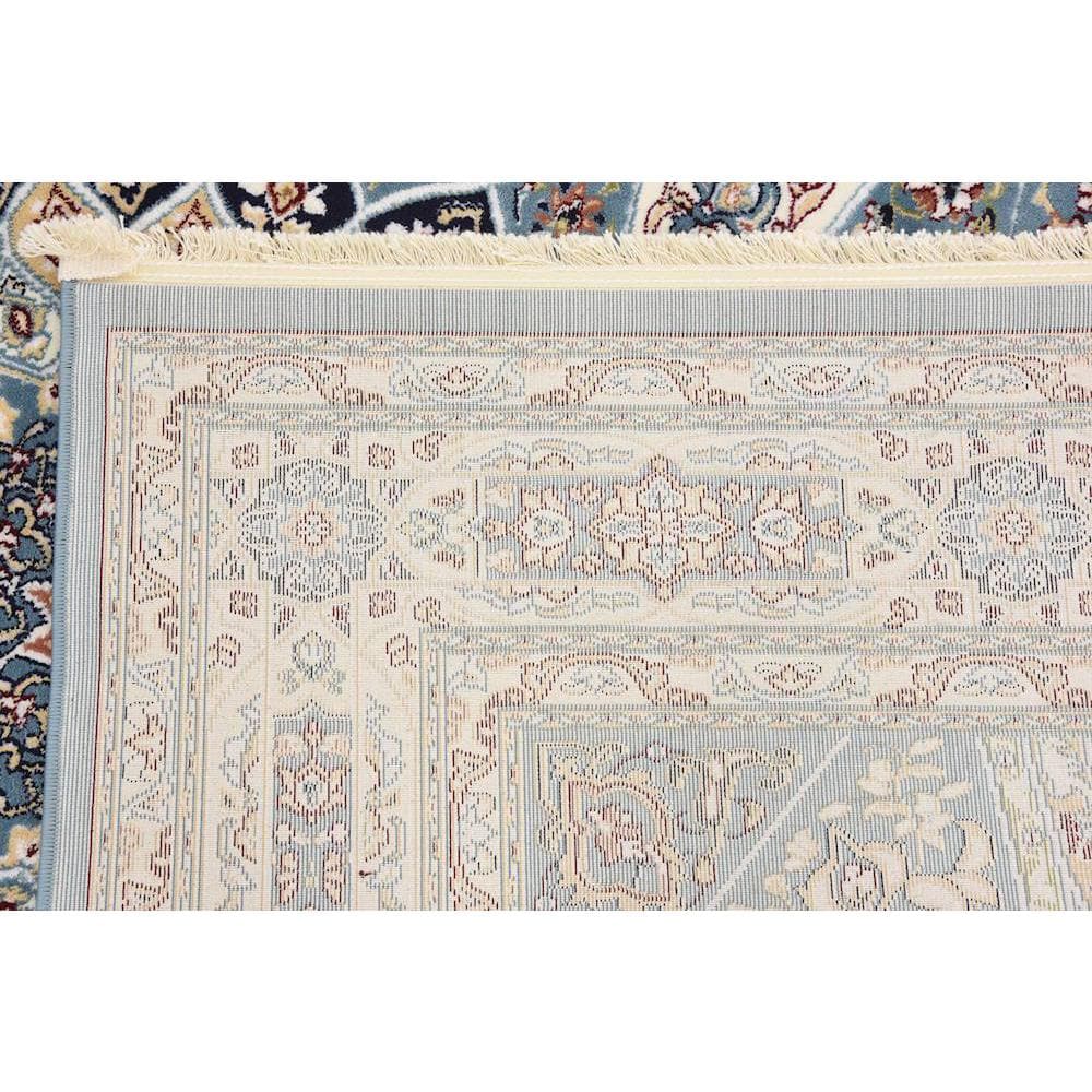 Handmade Tufted Floral Blue Synthetic 8' x 10' Rectangular Rug