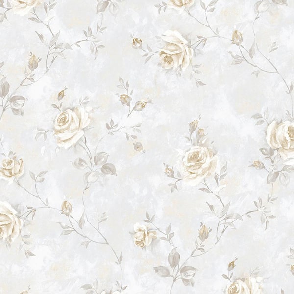 Norwall Painted Rose Trail Vinyl Roll Wallpaper (Covers 56 sq. ft.)