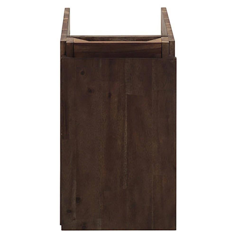 Formosa 82" Brown Acacia Wall-Mount Double Vanity Cabinet
