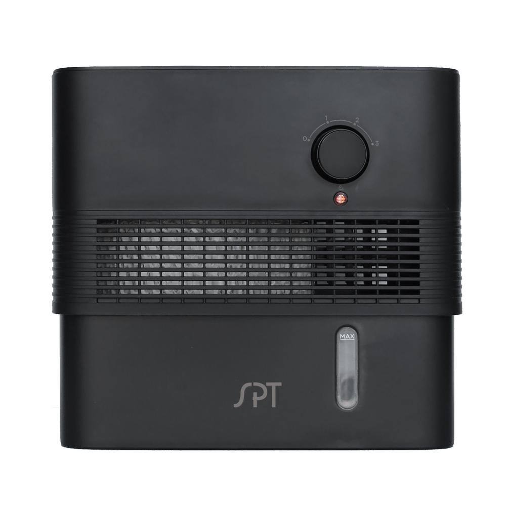 Black 1-Gallon Evaporative Tabletop Humidifier with Automatic Shutoff