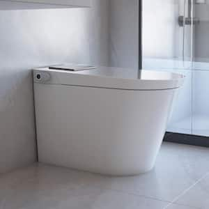 M-D Elongated Smart Bidet Toilet 1.34 GPF in White with Auto Open/Close, Auto Flush and Heated Seat