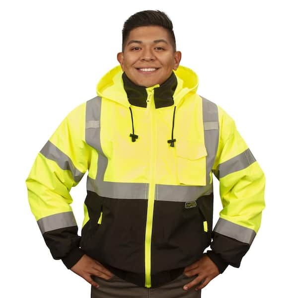 Cordova Reptyle Type R Class 3 Large 2-in-1 Bomber Jacket in Lime