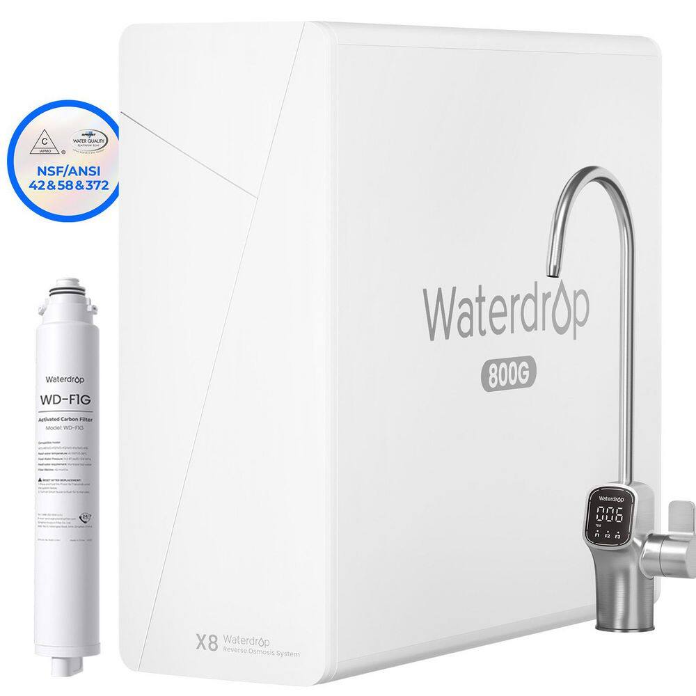X8-Basic Reverse Osmosis System, NSF/ANSI 42&58&372 Certified, 800 GPD, 9-Stage, Extra F1G Filter price history on PriceWatchPro