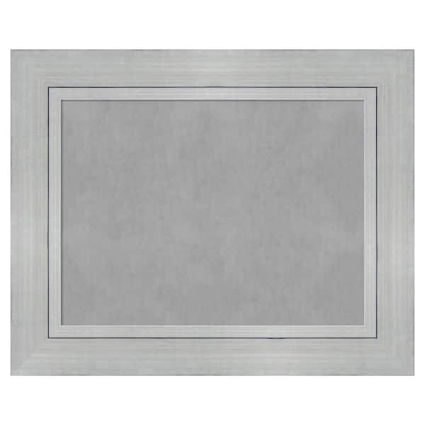 Amanti Art Romano Silver 31 in. x 25 in Framed Magnetic Board