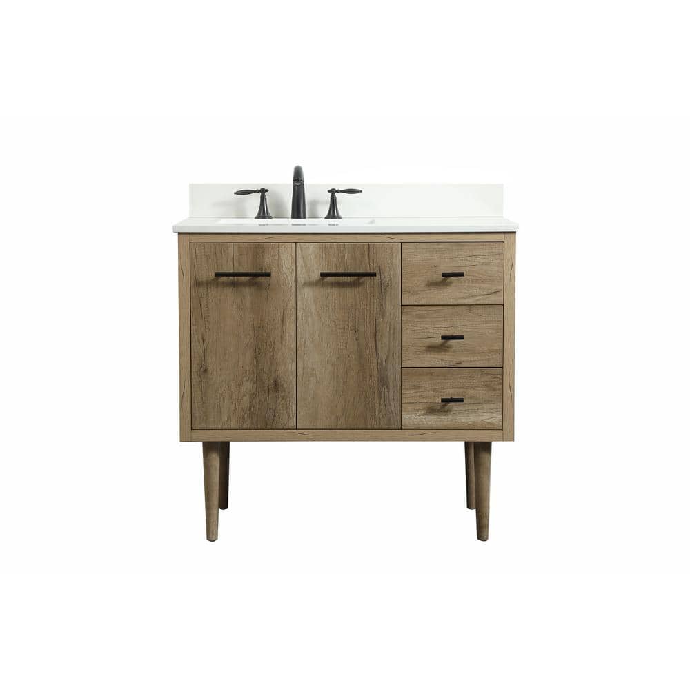 Simply Living 36 in. W x 22 in. D x 33.5 in. H Bath Vanity in Natural Oak w