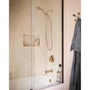 Meena Single Handle 4-Spray 4 in. Tub and Shower Faucet 1.75 GPM in. Bronzed Gold (Valve Included)