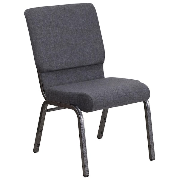 Carnegy Avenue Fabric Stackable Chair in Dark Gray