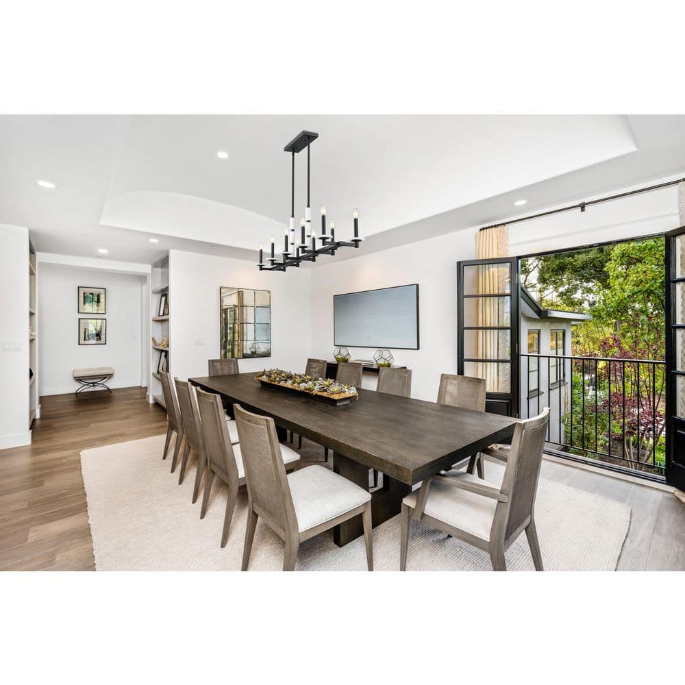 Kaden 10 Light Matte Black Chandelier for Indoor Use with No Bulbs Included price history on PriceWatchPro