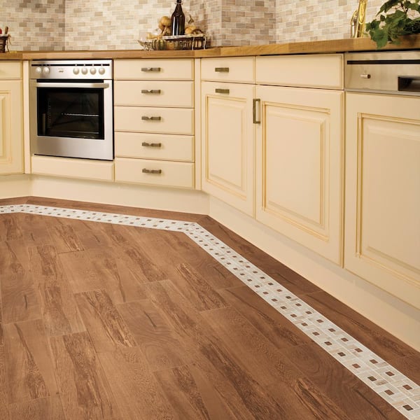 Daltile Parkwood Cherry 7 in. x 20 in. Ceramic Floor and Wall Tile