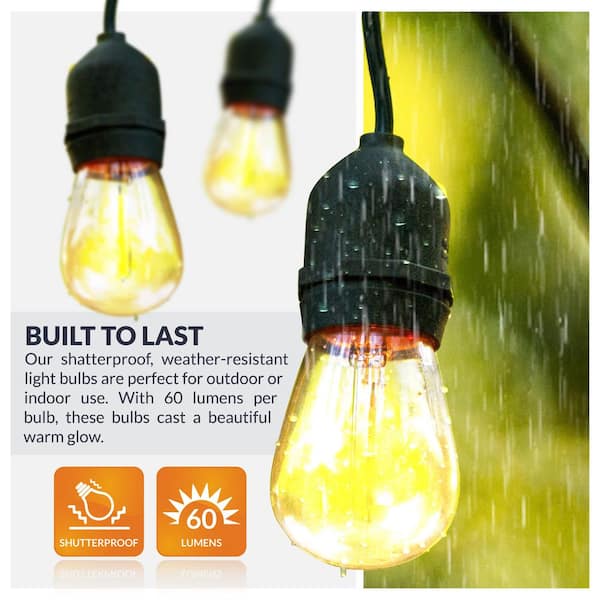 Product Works Ultra LED White Set of 10 String Lights Traditional Bulb Shape New 