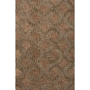 Varena Rust/Bark 2 ft. 3 in. x 3 ft. 9 in. Modern 100% Wool Area Rug