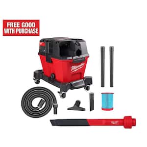 M18 FUEL 6 Gal. Cordless Wet/Dry Shop Vac w/Filter, Hose and AIR-TIP 1-1/4 in. - 2-1/2 in. (1-Piece) Flex Crevice Tool