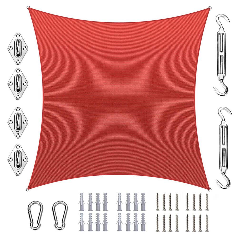 18 ft. x 18 ft. x 18 ft. Triangle Sun Shade Sail with Hardware Kit-Sand Beige price history on PriceWatchPro