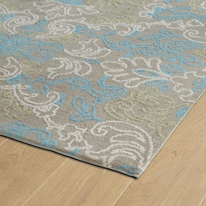Cozy Toes Collection Multi 9 ft. x 12 ft. Abstract Area Rug