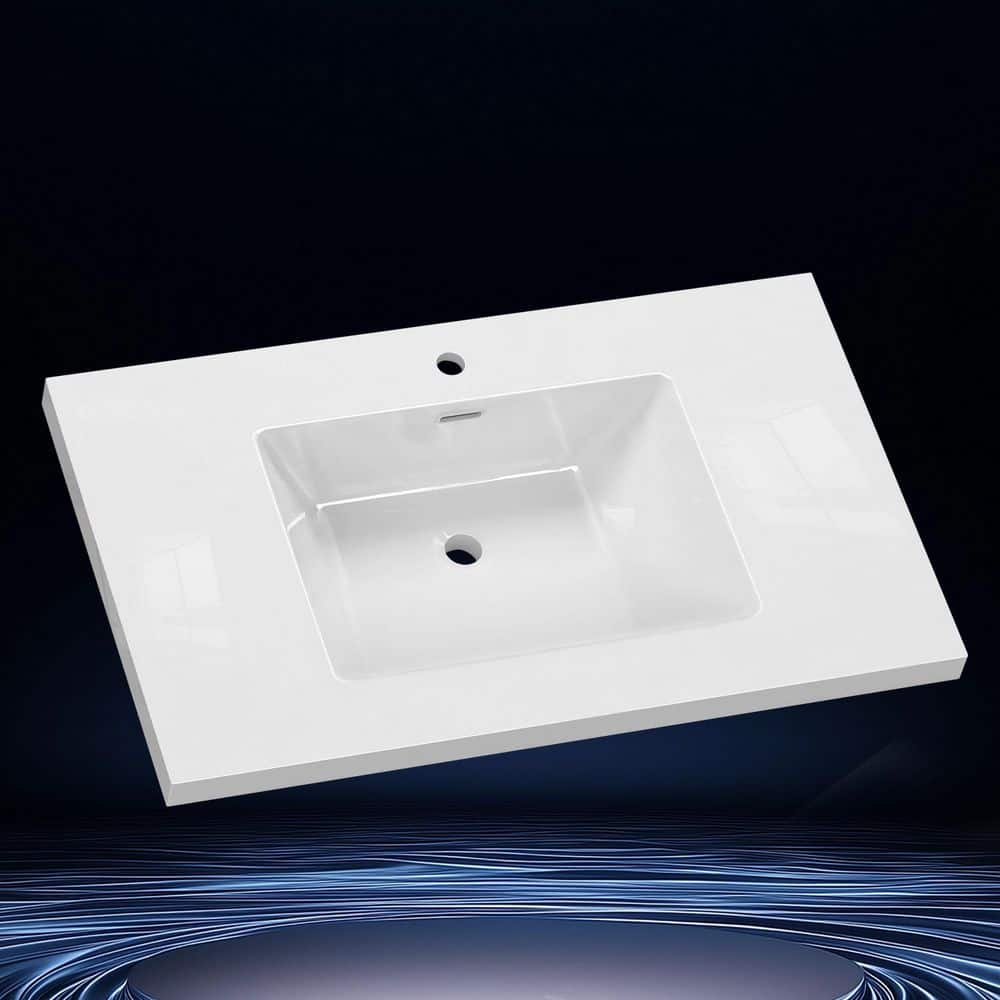 Zeafive Tor 36 in. W x 22 in. D Solid Surface Cultured Marble Zeafive Tor 36 in. W x 22 in. D Solid Surface Cultured Marble