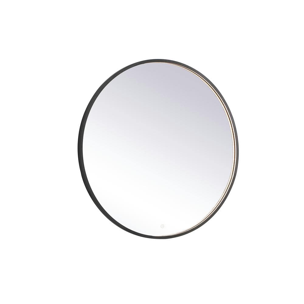 Timeless Home 39 in. W x 39 in. H Modern Round Aluminum Framed LED Bathroom