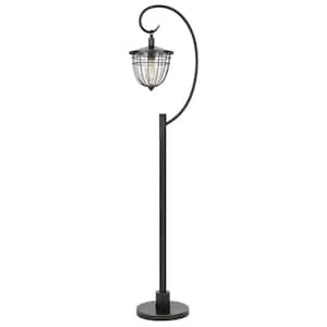 63 in. Bronze 1 Dimmable (Full Range) Standard Floor Lamp for Living Room with Glass Dome Shade