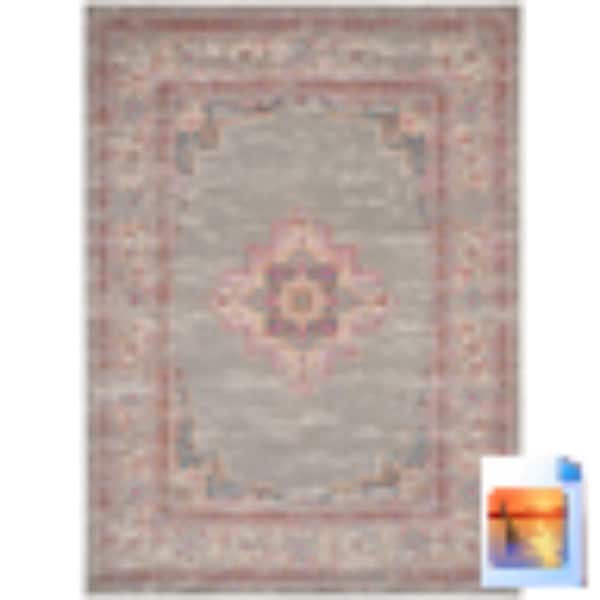 12 ft. x 15 ft. Blue Moroccan Power Loom Distressed Area Rug