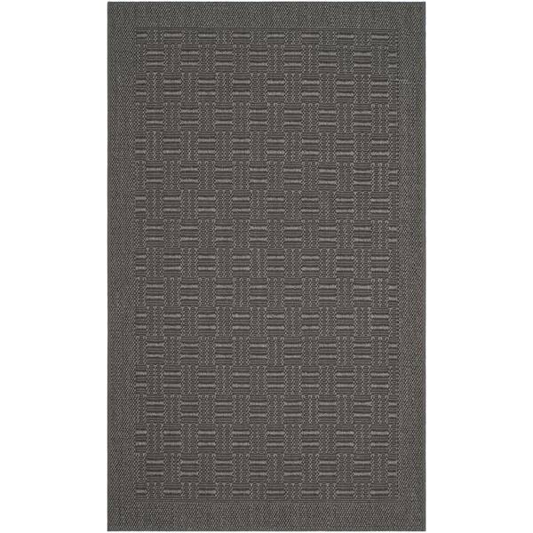 SAFAVIEH Palm Beach Ash 3 ft. x 5 ft. Interlaced Border Area Rug