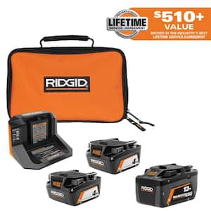 18V 12.0 Ah MAX Output EXP Lithium-Ion Battery with FREE 18V (2) 4.0 Ah Batteries and Charger Kit