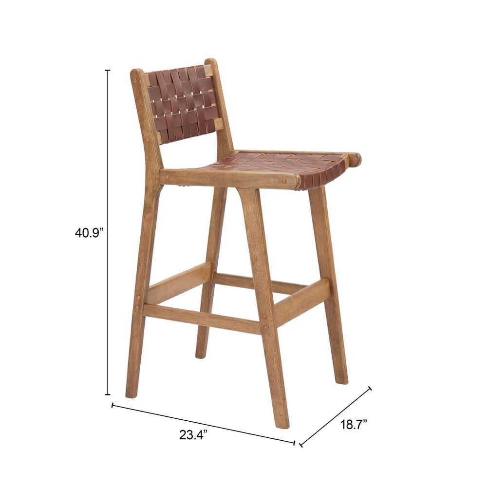 Measurement diagram showing dimensions of a barstool.