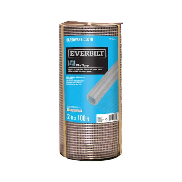 Everbilt 1/2 in. Mesh x 2 ft. x 5 ft. 19-Gauge Galvanized Steel Hardware  Cloth 308221EB - The Home Depot