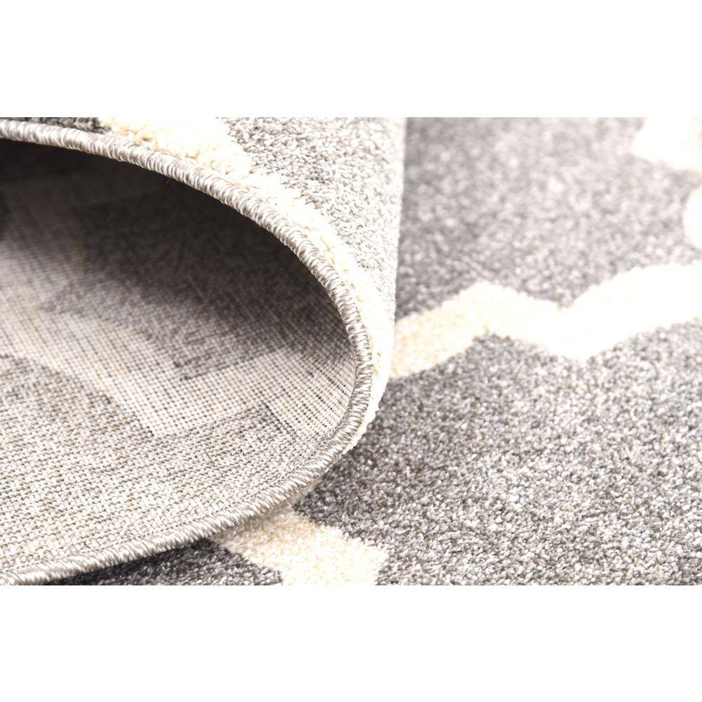 Elegant Dark Grey Trellis Rectangular Indoor Area Rug