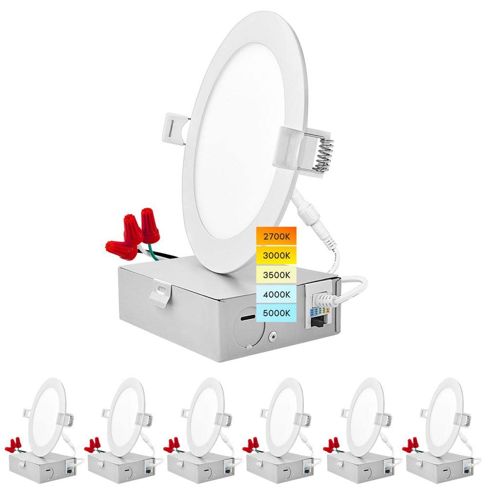 5.91'' Aluminum LED Recessed Lighting Kit with Color Selectable