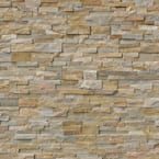 Golden Honey Ledger Panel 6 in. x 24 in. Natural Quartzite Wall Tile (6 sq. ft./Case)