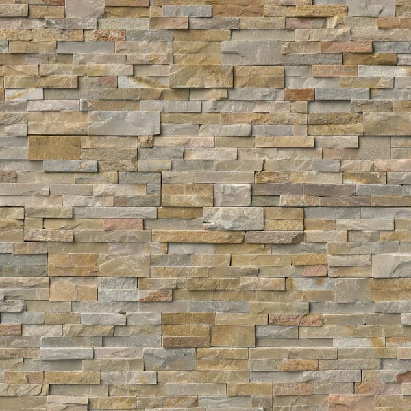 MSI Golden Honey Ledger Panel 6 in. x 24 in. Natural Quartzite Wall Tile (6 sq. ft./Case)