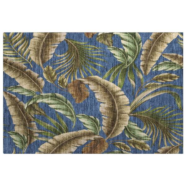 Dream Shag Premium Machine Washable Abstract ADS196 Blue 2 ft. x 3 ft. Accent Rug