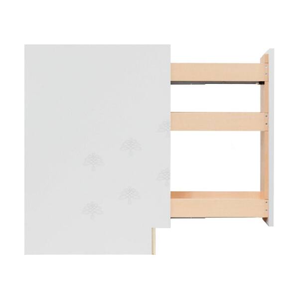 LIFEART CABINETRY Princeton Assembled 6x34.5x24 in. Base Spice Drawer Cabinet in Off-White